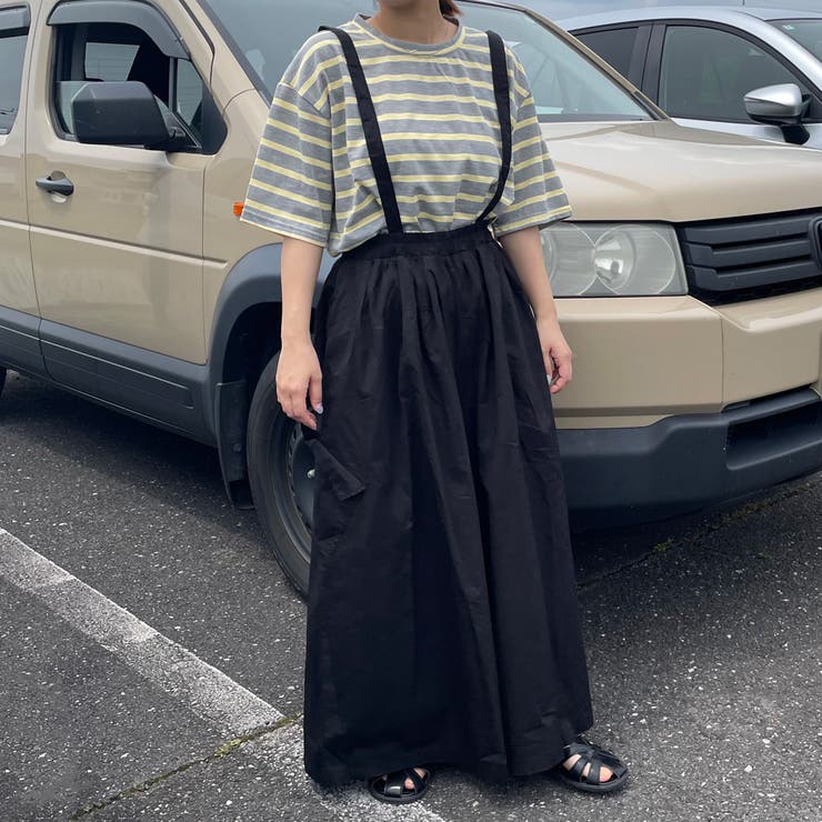 ブラック | サス付きカーゴワイドパンツ | non-hedge 