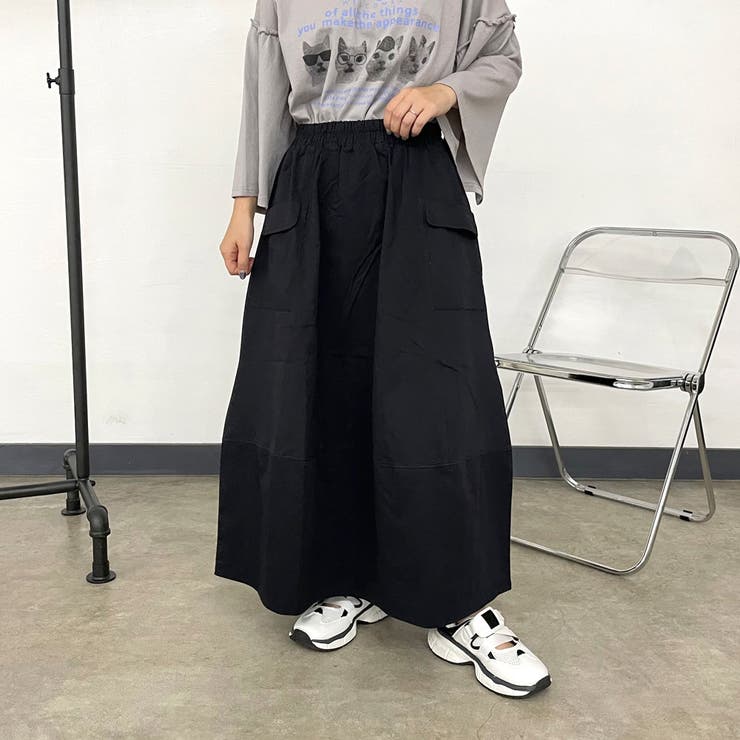 ブラック | カーゴフレアスカート | non-hedge 