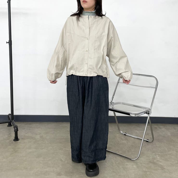 デニム裾ダブルフリルワイドパンツ | non-hedge  | 詳細画像7 