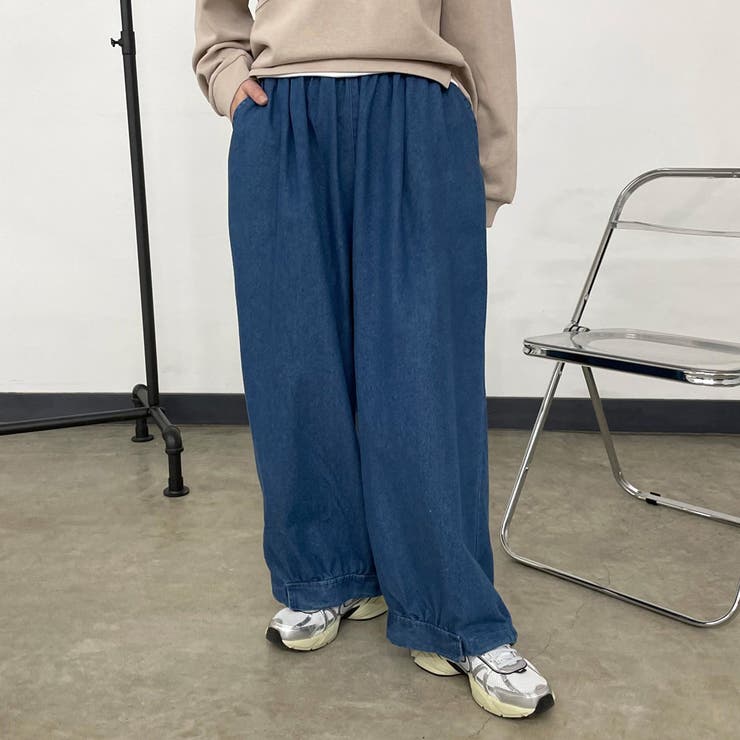 デニム裾ドロストイージーパンツ | non-hedge  | 詳細画像17 
