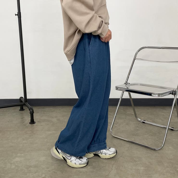 デニム裾ドロストイージーパンツ | non-hedge  | 詳細画像18 