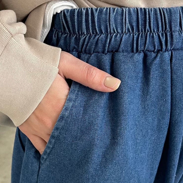 デニム裾ドロストイージーパンツ | non-hedge  | 詳細画像21 