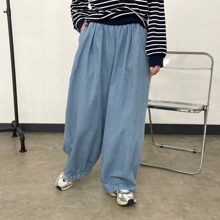 デニム裾ドロストイージーパンツ | non-hedge  | 詳細画像3 