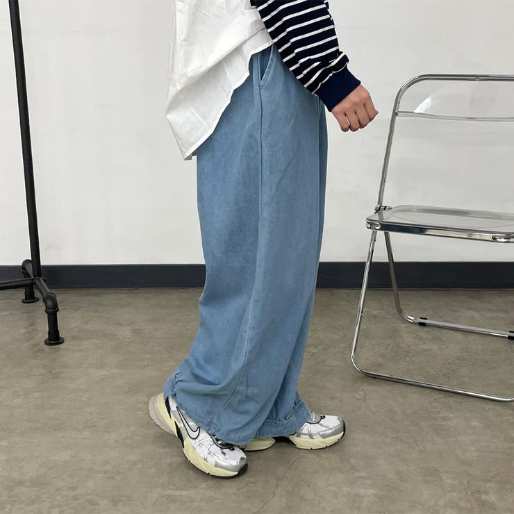 デニム裾ドロストイージーパンツ | non-hedge  | 詳細画像4 