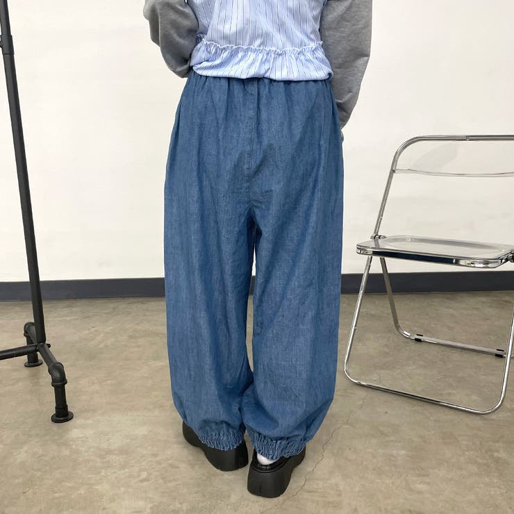 デニム裾スモッキングパンツ | non-hedge  | 詳細画像14 