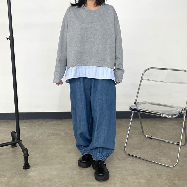 デニム裾スモッキングパンツ | non-hedge  | 詳細画像15 