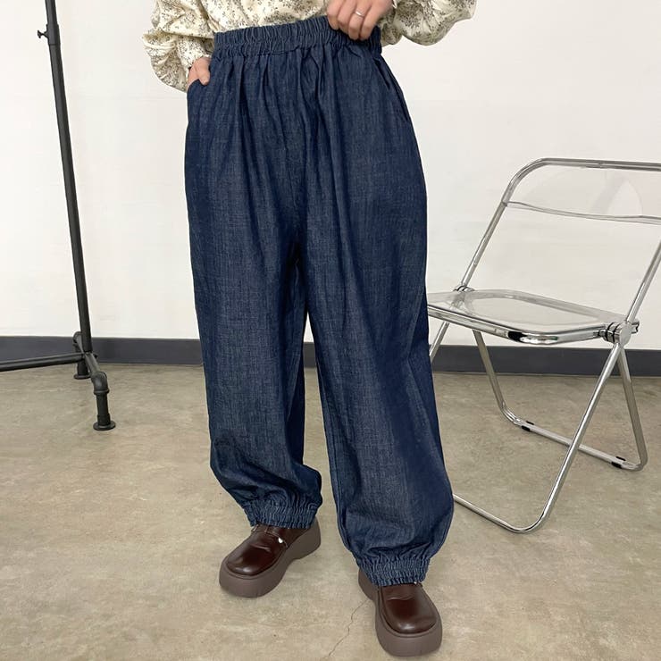 デニム裾スモッキングパンツ | non-hedge  | 詳細画像17 