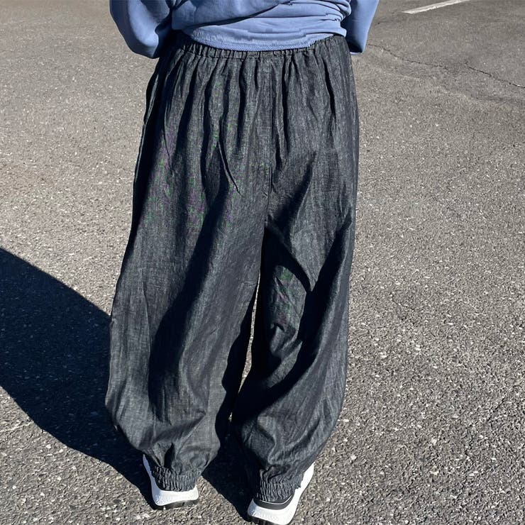 デニム裾スモッキングパンツ | non-hedge  | 詳細画像5 