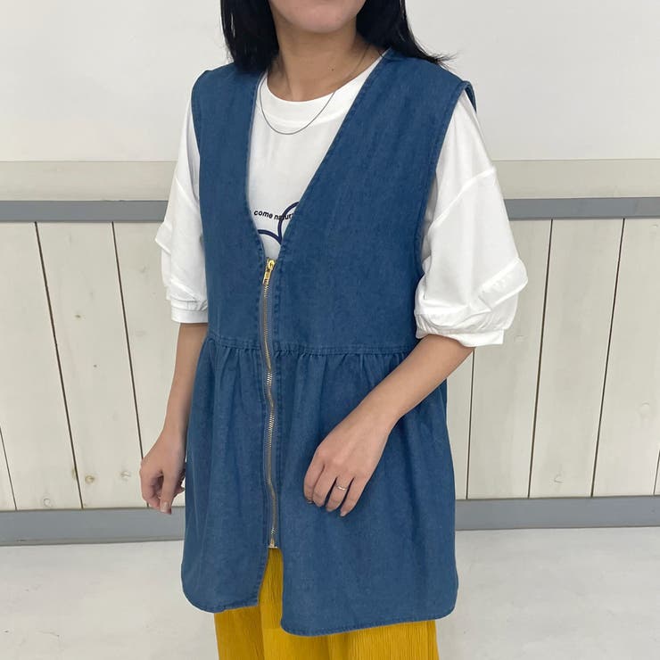 ブルー | ZIPフリルベスト | non-hedge 