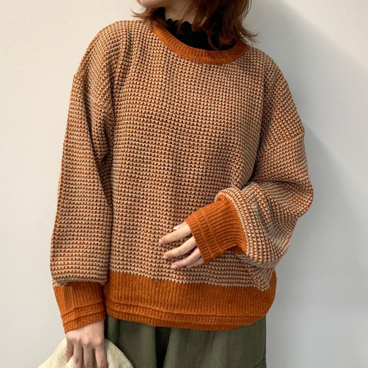 オレンジ | ネップワッフルプルオーバー | non-hedge