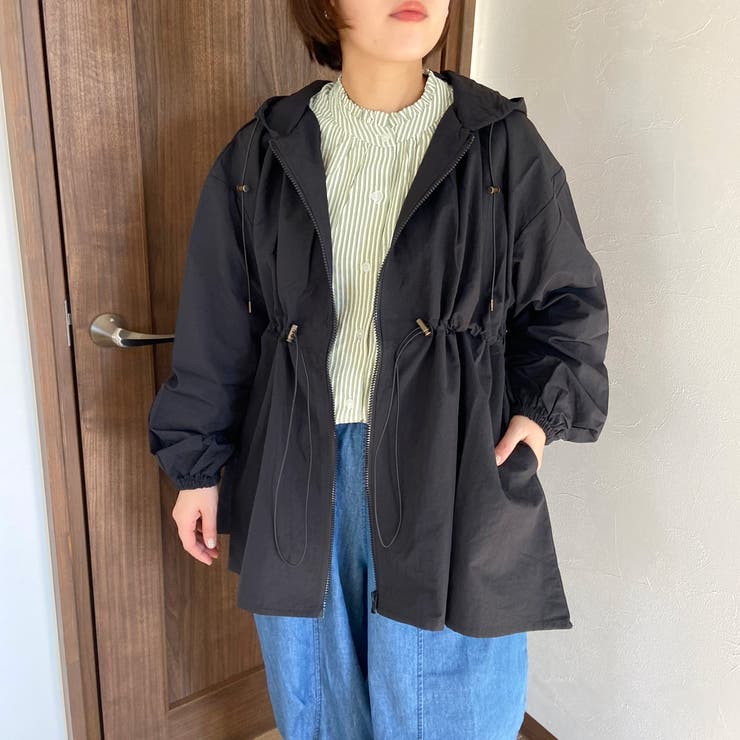 ブラック | ドロストフードブルゾン | non-hedge 