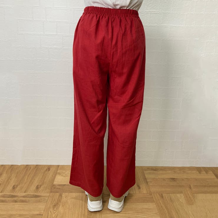 リネンワイドパンツ(M ネイビー)｜SALE（ファッション）｜料理家