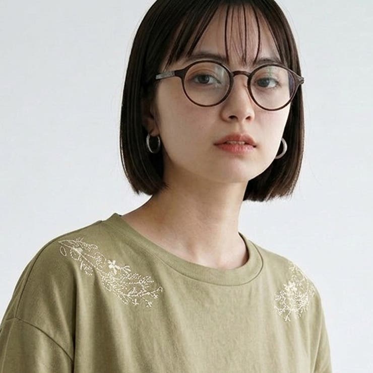 グレイッシュベージュ | 刺繍プルオーバー | non-hedge 