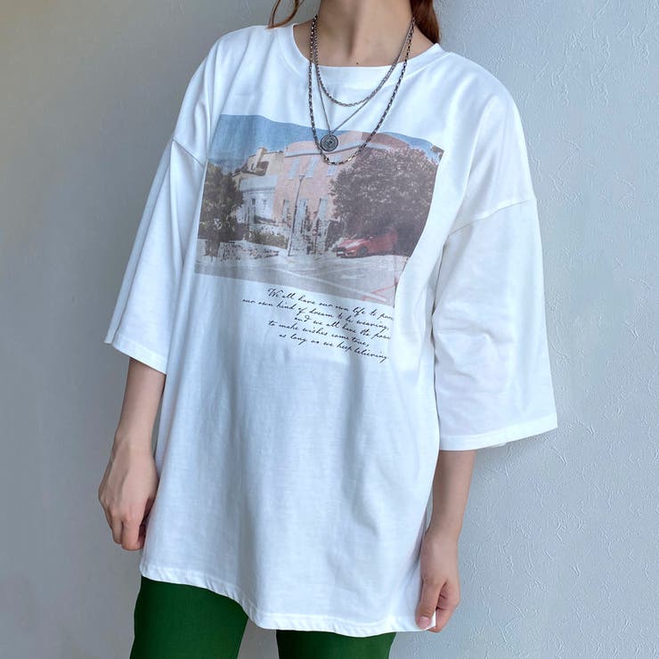 オフホワイト | 前後2WAY転写チュニック | non-hedge