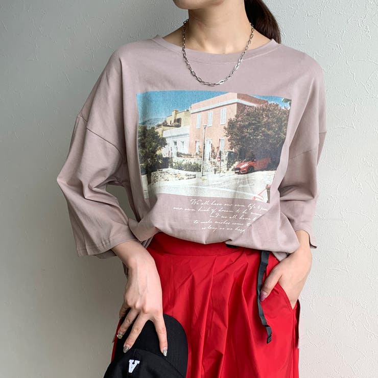 グレ-ベージュ | 前後2WAY転写チュニック | non-hedge