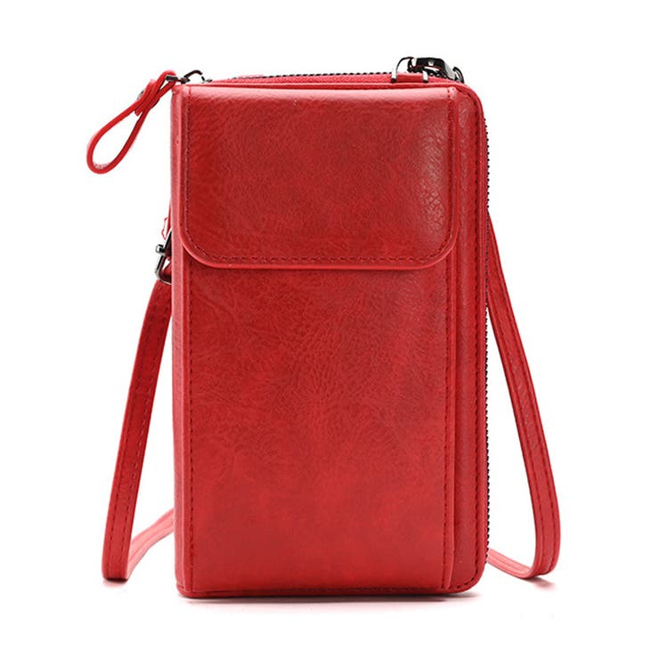 レッド | 合皮スマホショルダーバッグ | non-hedge 