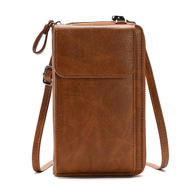 ブラウン | 合皮スマホショルダーバッグ | non-hedge 
