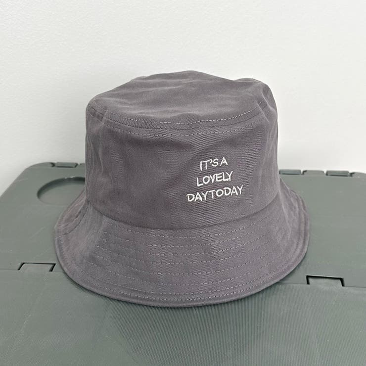 グレー | ロゴ刺繍バケットハット | non-hedge 