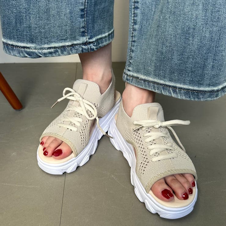 ★WEB限定★レースアップメッシュスポーツサンダル | non-hedge  | 詳細画像10 