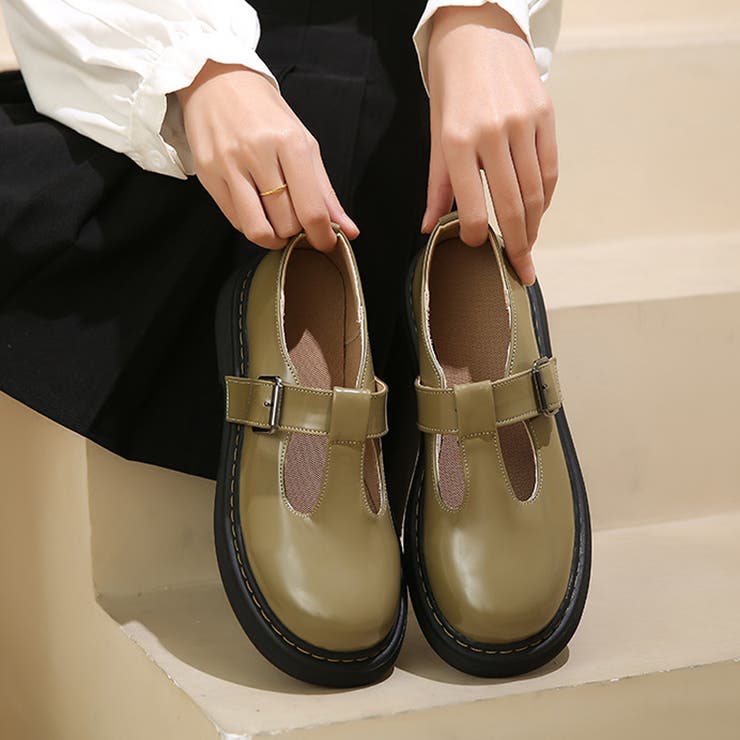 Tストラップシューズ[品番：NHGW0003976]｜non-hedge