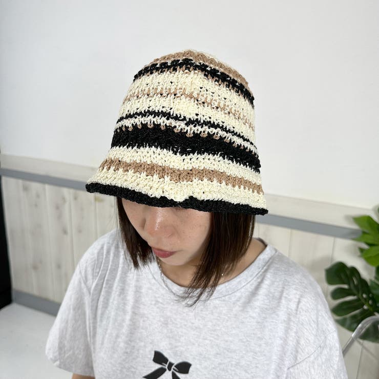 ☆WEB限定☆ボーダークロシェハット[品番：NHGW0004862]｜non