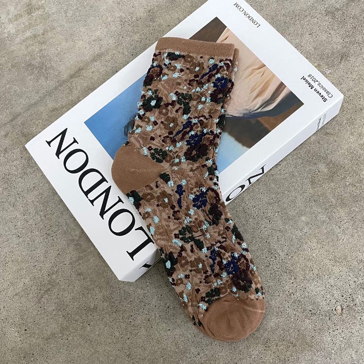 ベージュ | 柄ソックス | non-hedge 