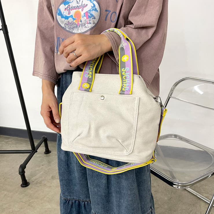 ロゴショルダーキャンバストートバッグ | non-hedge  | 詳細画像1 