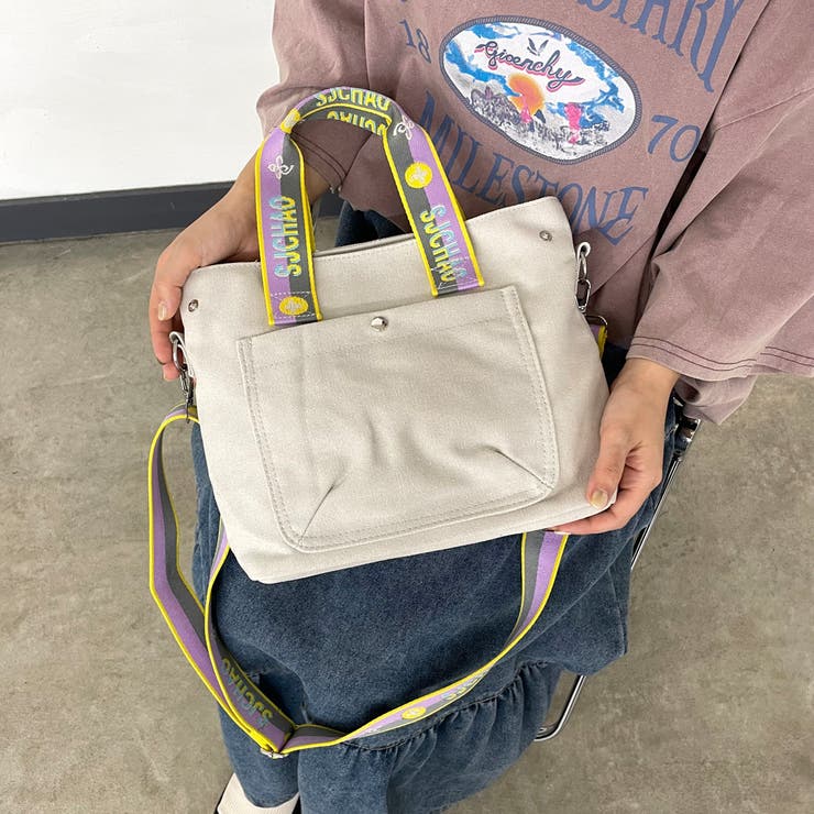 ロゴショルダーキャンバストートバッグ | non-hedge  | 詳細画像2 