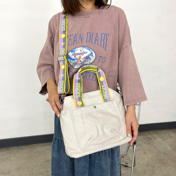 ロゴショルダーキャンバストートバッグ | non-hedge  | 詳細画像4 