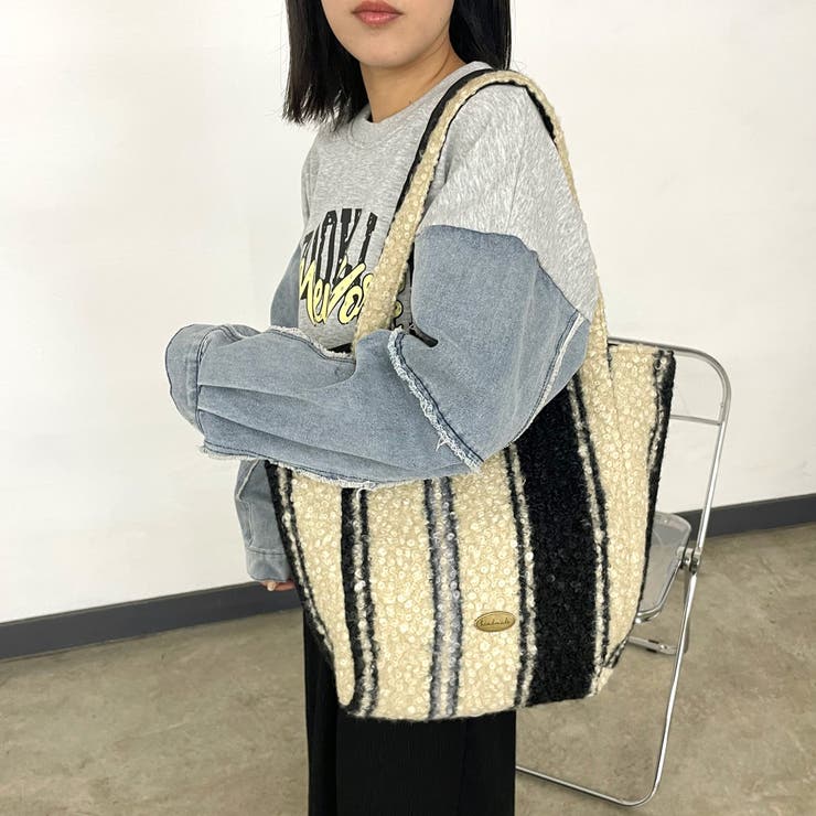 柄アソートボアトートバッグ | non-hedge  | 詳細画像18 