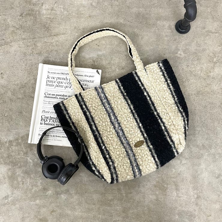 ベージュ | 柄アソートボアトートバッグ | non-hedge 