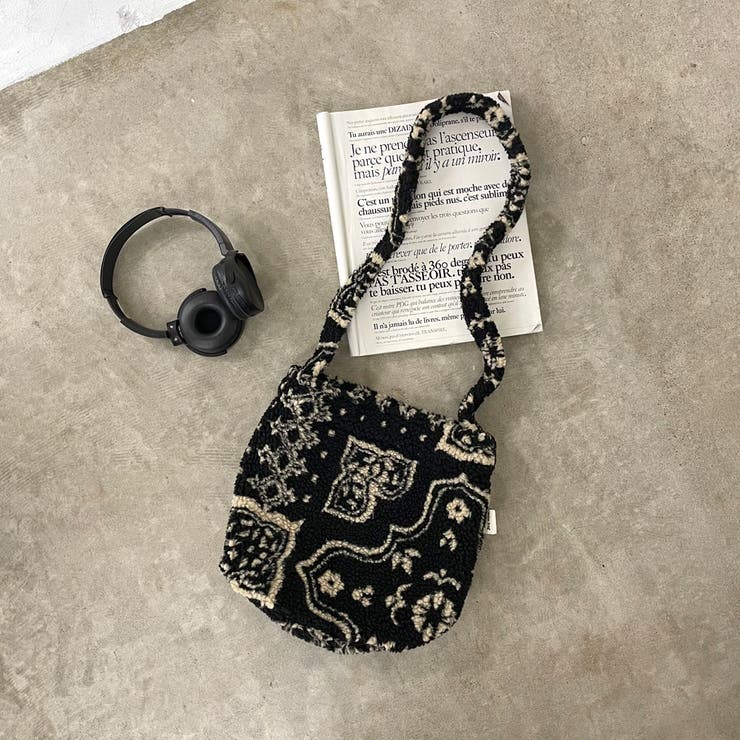 ブラック | 柄アソートボアショルダーバッグ | non-hedge 