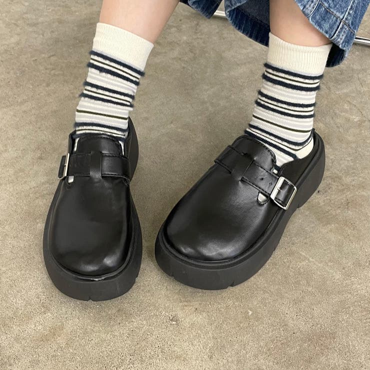 ブラック | ベルト合成皮革サボ | non-hedge 