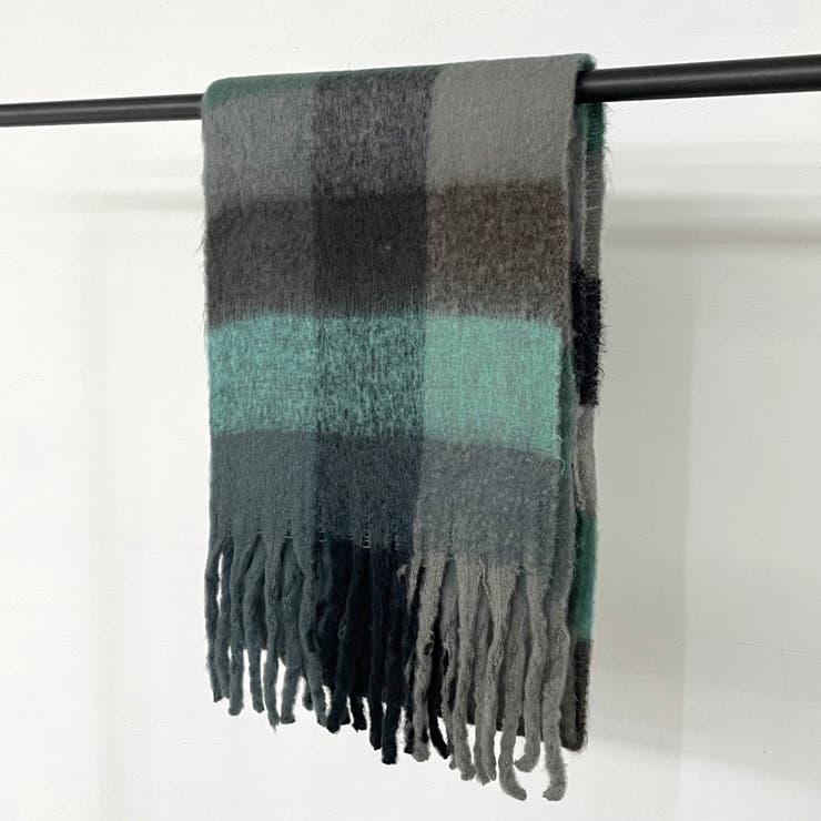 グリーン | ブロックチェックマフラー | non-hedge 