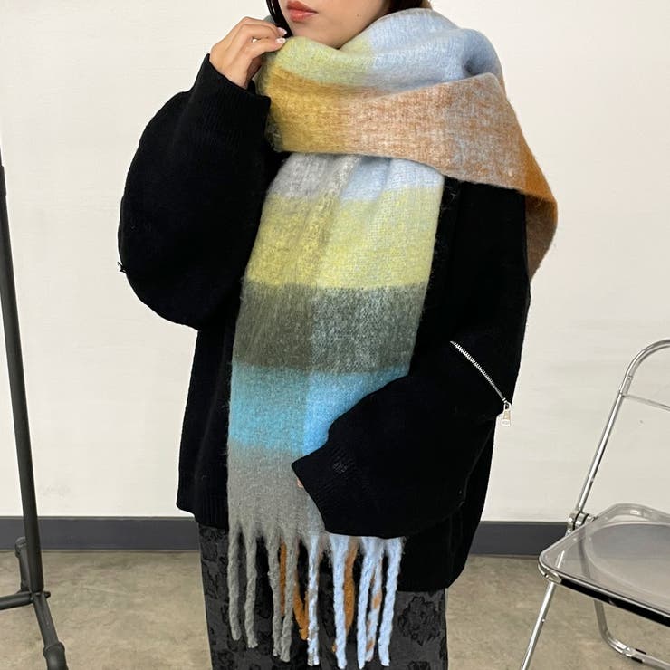 ブロックチェックマフラー | non-hedge  | 詳細画像2 