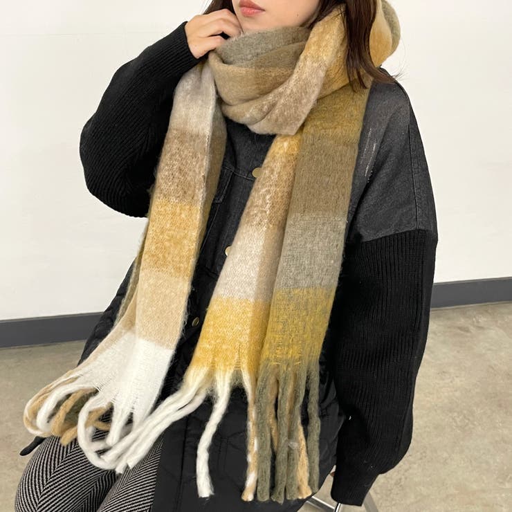 ブロックチェックマフラー | non-hedge  | 詳細画像5 