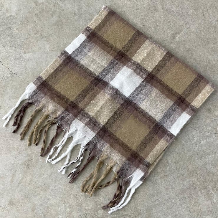 ベージュ | チェックマフラー | non-hedge 