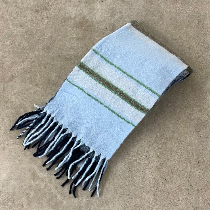 ブルー | マルチボーダーマフラー | non-hedge 