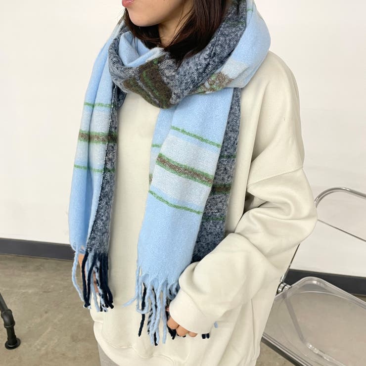 マルチボーダーマフラー[品番：NHGW0006138]｜non-hedge （ノンヘッジ