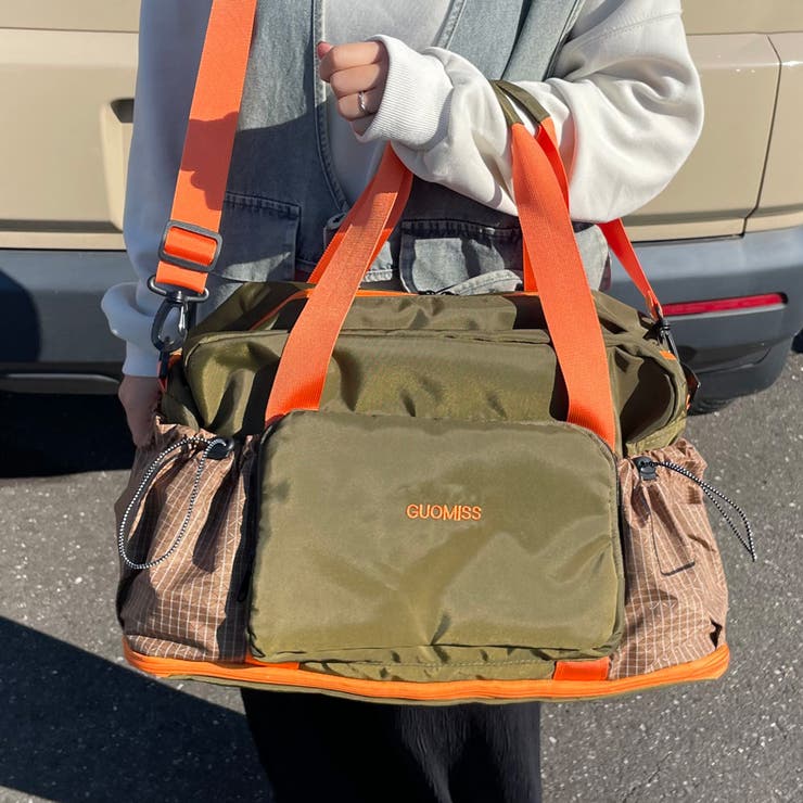 カーキ | 撥水配色トラベルトートバッグ | non-hedge 