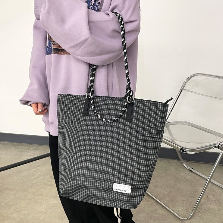 撥水チェック2WAYトートバッグ | non-hedge  | 詳細画像12 