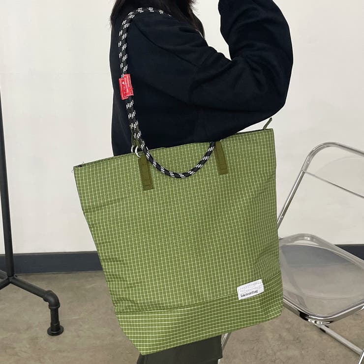 グリーン | 撥水チェック2WAYトートバッグ | non-hedge 