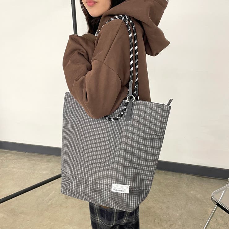 グレー | 撥水チェック2WAYトートバッグ | non-hedge 