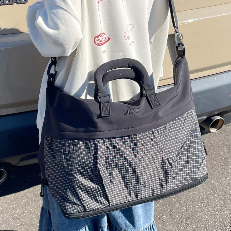 ブラック | 撥水配色トラベルトートバッグ2 | non-hedge 