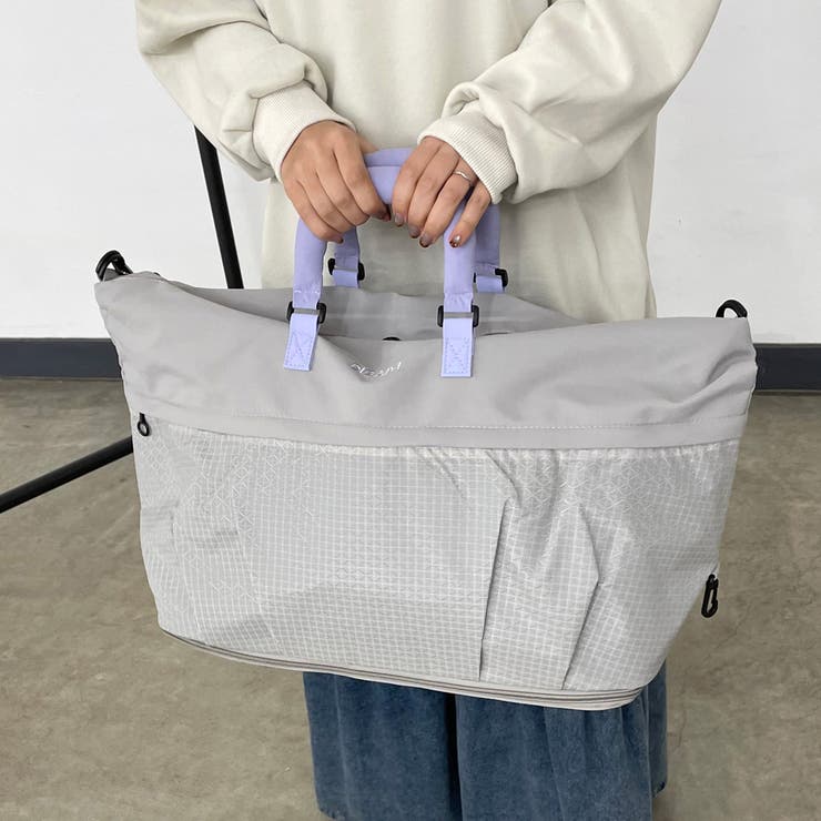 グレー | 撥水配色トラベルトートバッグ2 | non-hedge 