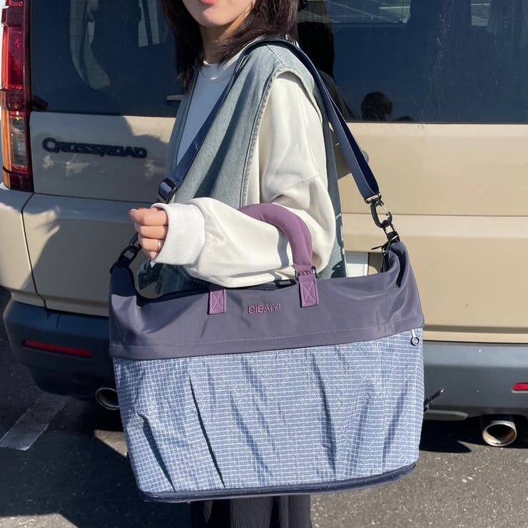 ブルー | 撥水配色トラベルトートバッグ2 | non-hedge 