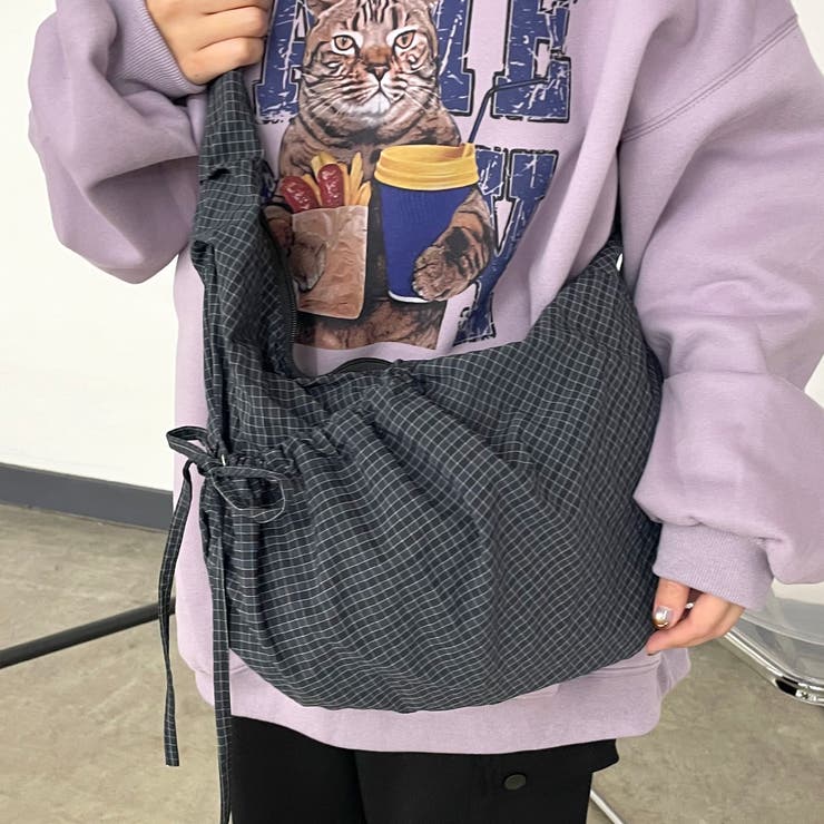 撥水ドロストチェックショルダーバッグ | non-hedge  | 詳細画像13 