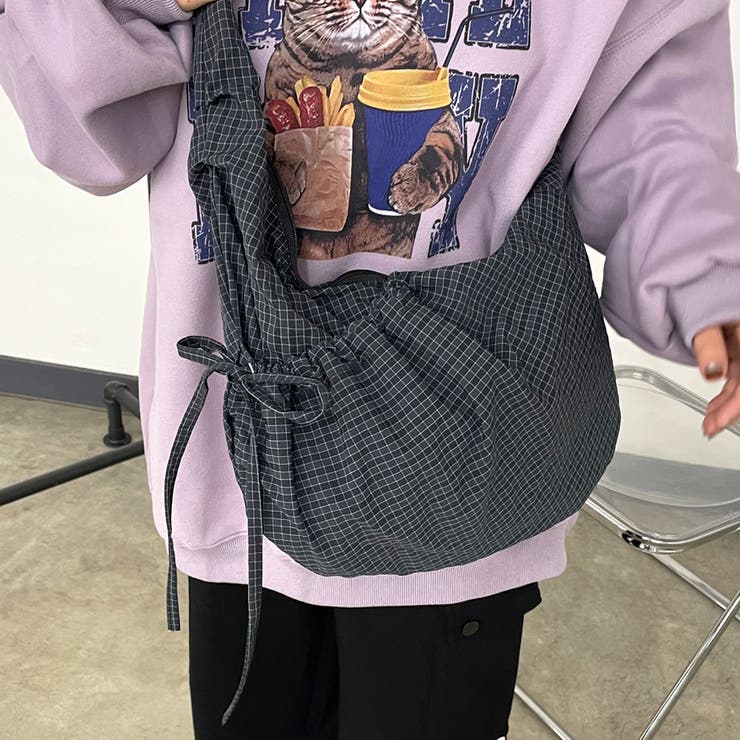 撥水ドロストチェックショルダーバッグ | non-hedge  | 詳細画像15 