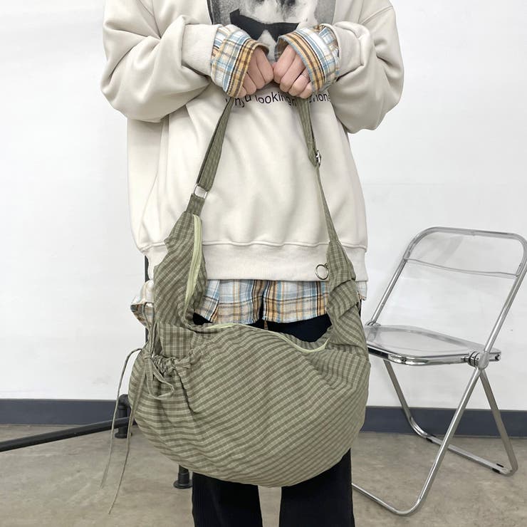 撥水ドロストチェックショルダーバッグ | non-hedge  | 詳細画像9 