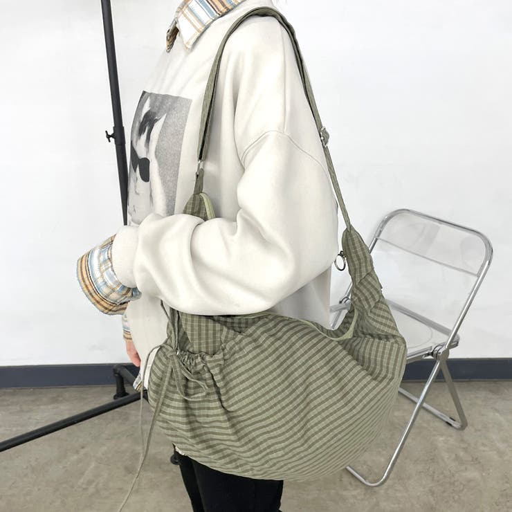 撥水ドロストチェックショルダーバッグ | non-hedge  | 詳細画像10 